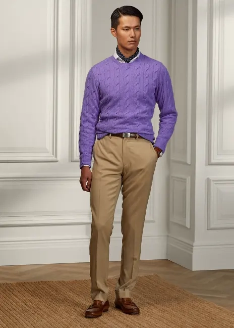 Ralph Lauren Gregory Hand-Tailored Wool Trouser