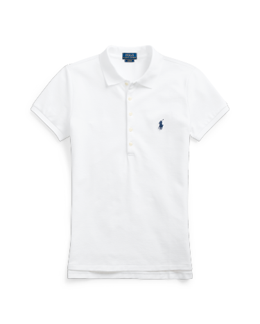 Slim Fit Stretch Polo Shirt in White | Ralph Lauren® HK