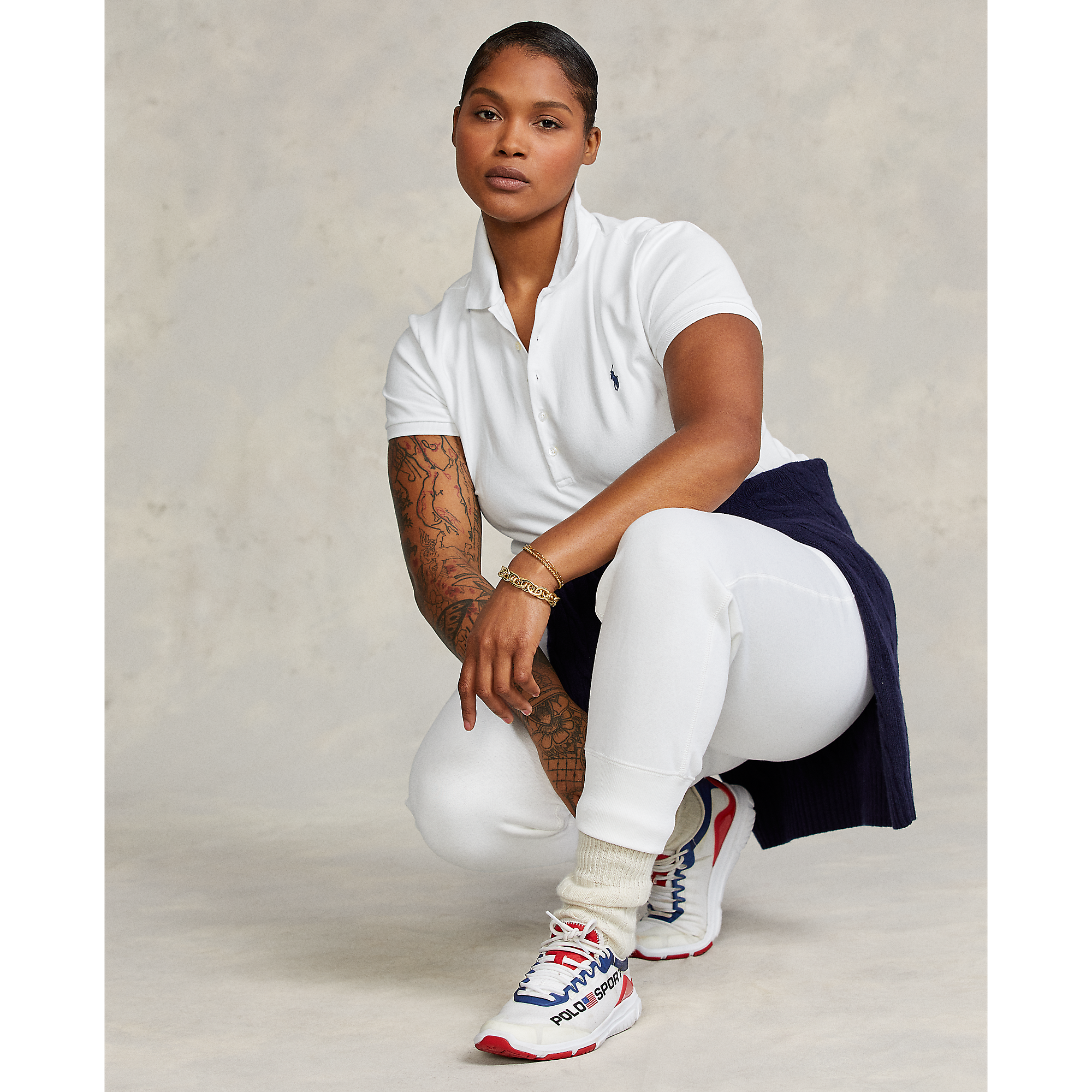 Slim Fit Stretch Polo Shirt in White | Ralph Lauren® HK