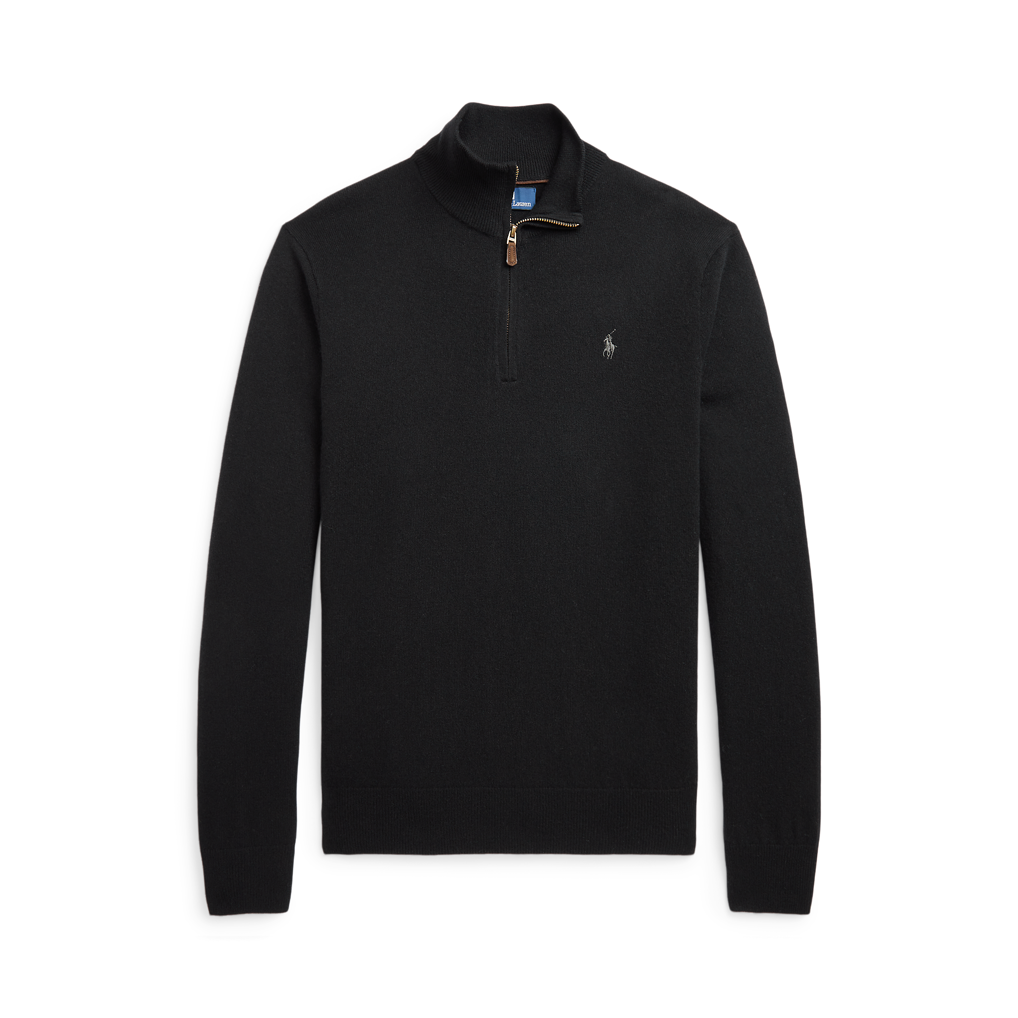 Wool Quarter-Zip Sweater in Black | Ralph Lauren® HK