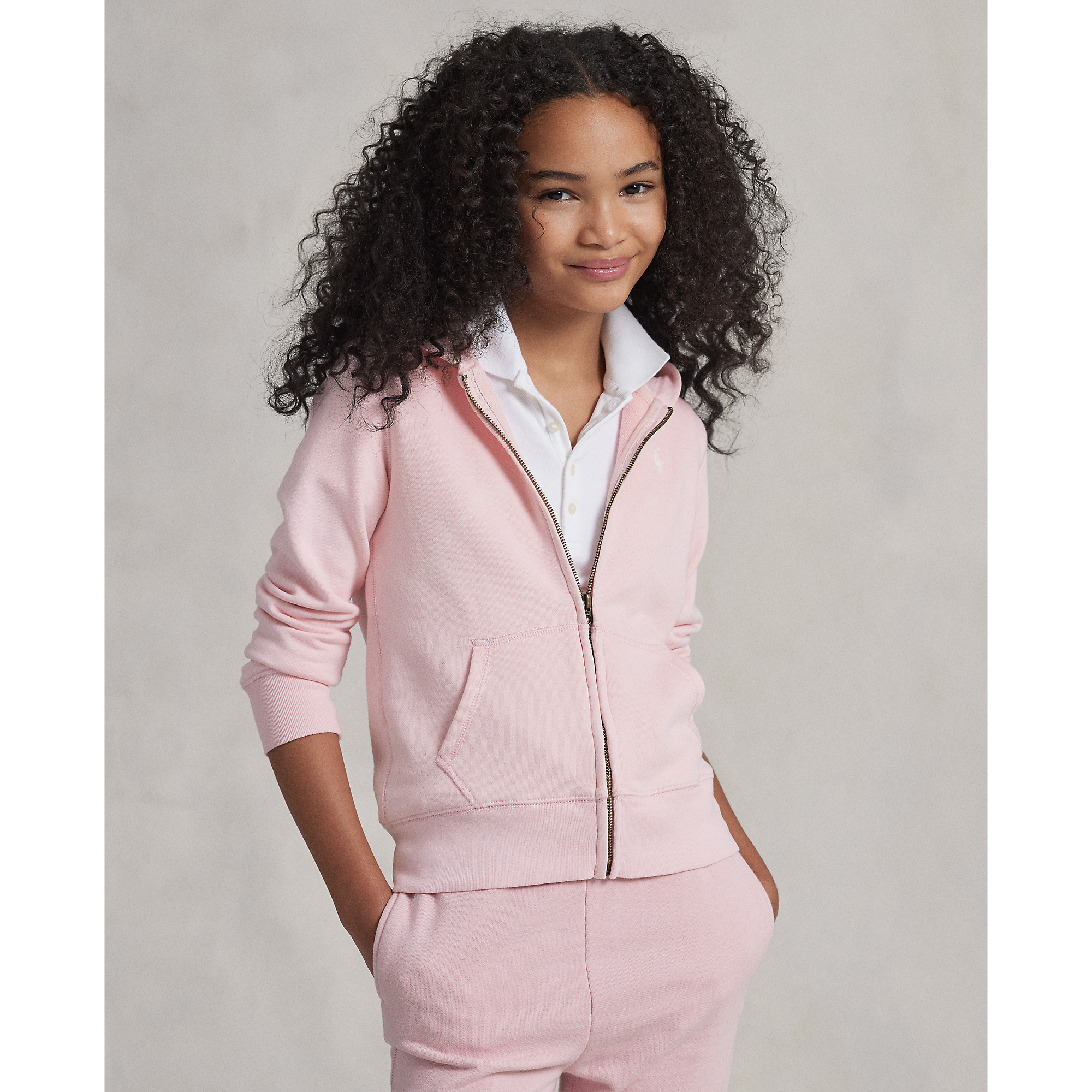 French Terry Full-Zip Hoodie in Pink | Ralph Lauren® HK