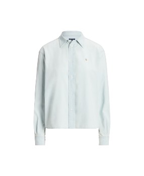 売れ筋商品|||ラルフローレン シャツ レディース トップス WIMBLEDON OVERSIZE FIT CREST SHIRT - Button-down blouse - white Wimbledon Oversize Fit Crest Linen Shirt for Women | Ralph
