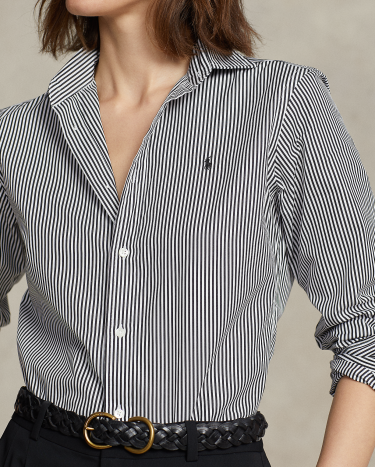 Slim Fit Striped Cotton Shirt in Multi | Ralph Lauren® HK
