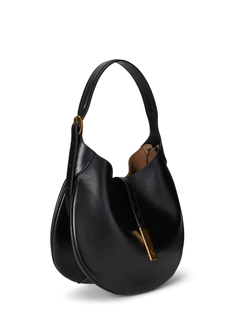 Ralph Lauren Polo ID Medium Leather Shoulder Bag