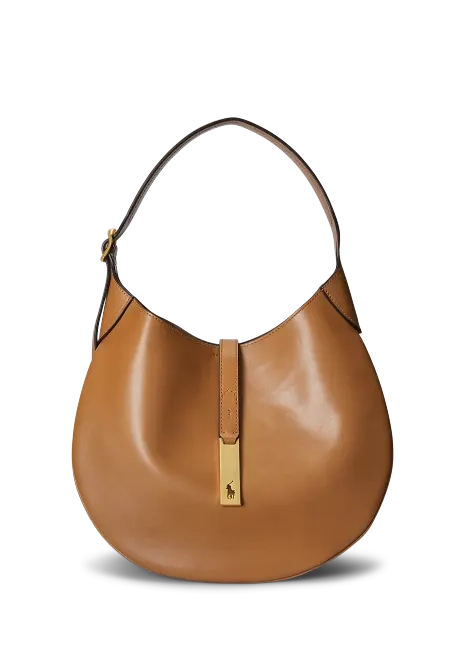 Ralph Lauren Polo ID Medium Leather Shoulder Bag