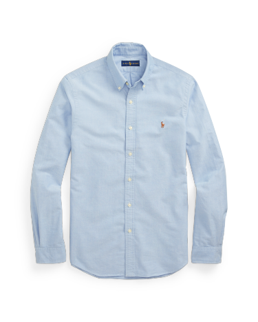 【送料無料】 Shirt Oxford Fit Slim in HK Lauren® Ralph | Blue トップス