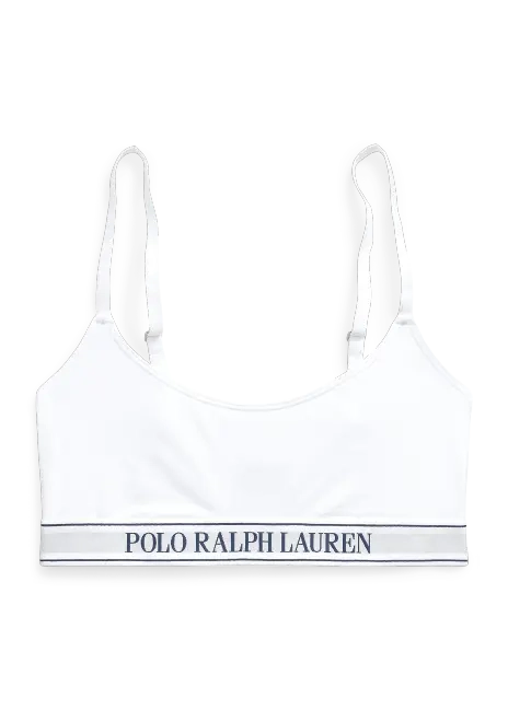 Ralph Lauren Repeat-Logo Cropped Scoopneck Tank