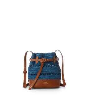 Bellport Flannel Sling Bucket Bag in Navy | Ralph Lauren® HK