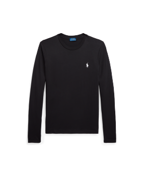 Long-Sleeve Jersey Crewneck Tee in Navy | Ralph Lauren® HK