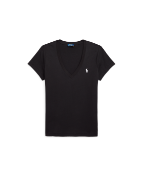 売れ筋商品|||ラルフローレン Tシャツ レディース トップス RELAXED CROP FIT COTTON JERSEY TEE - Basic T-shirt - black Relaxed Crop Fit Cotton Jersey Tee