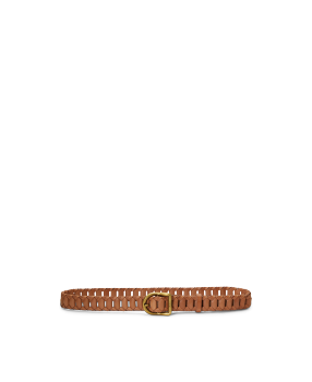 Leather-Hemp Belt in Brown | Ralph Lauren® HK