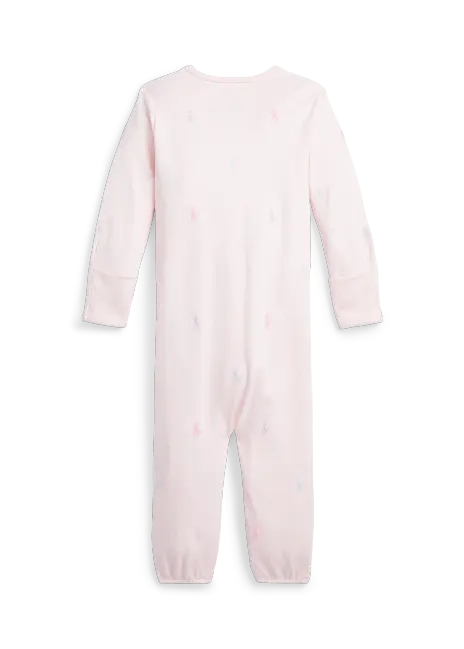 Ralph Lauren Allover Pony Convertible Gown Coverall