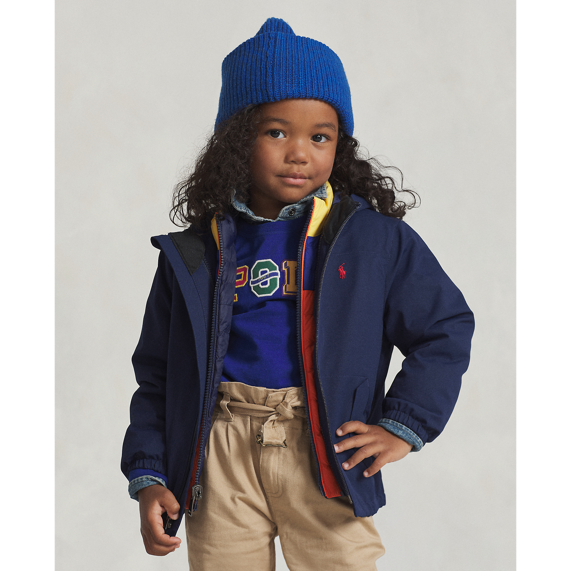 P-Layer 1 Hooded Jacket in Navy | Ralph Lauren® HK P-Layer 1 Hooded Jacket in Navy | Ralph Lauren® HK