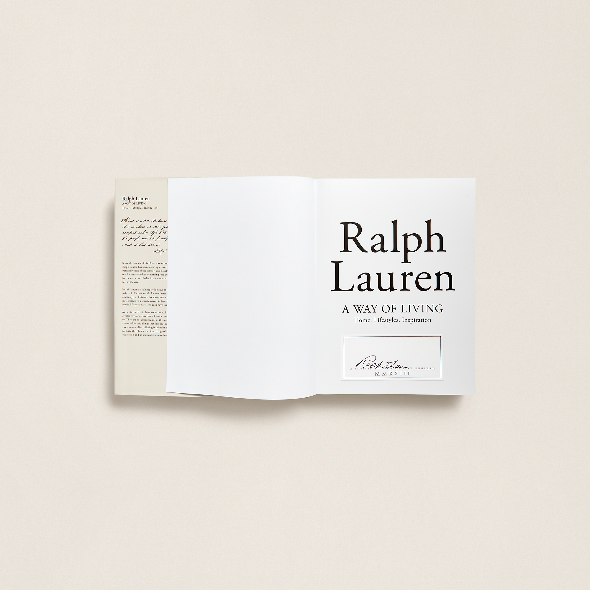 【 新品 】RALPH LAUREN A WAY OF LIVING Ralph Lauren A Way of Living: Home, Design, Inspiration : Lauren