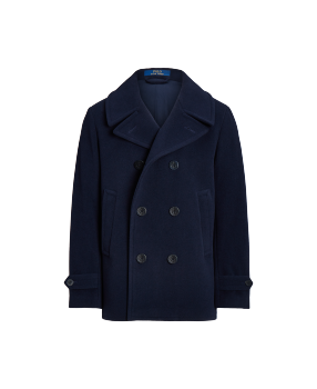 Wool-Blend Twill Topcoat in Navy | Ralph Lauren® HK