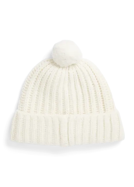 Ralph Lauren Polo Bear Rib Pom-Pom Beanie