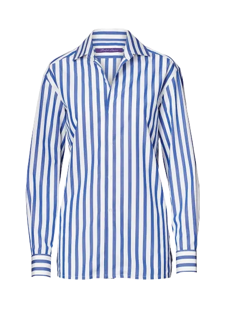 Ralph Lauren Capri Relaxed Fit Striped Cotton Shirt