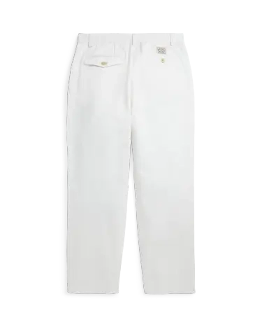 Whitman Relaxed Fit Pleated Chino Pant in White | Ralph