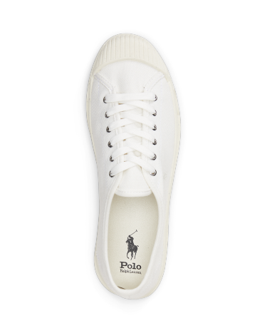 Essence 100 Canvas Cap-Toe Sneaker in White | Ralph Lauren® HK