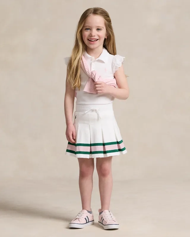 Polo Ralph Lauren ガール　ベア刺繍フレアドレス XL 160 ラルフローレン ベア刺繍 ワンピース ピンク 18M（80〜84cm