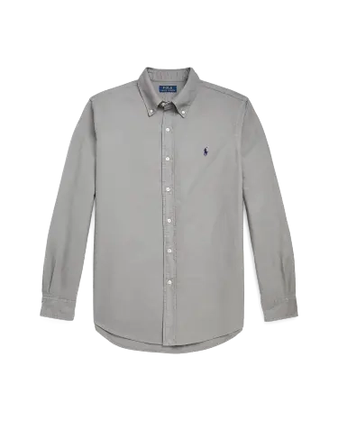 トップス MHL. GARMENT DYE OXFORD SHIRTS Men'S Dark Blue Shirts, Garment Dye Oxford Shirt | 100