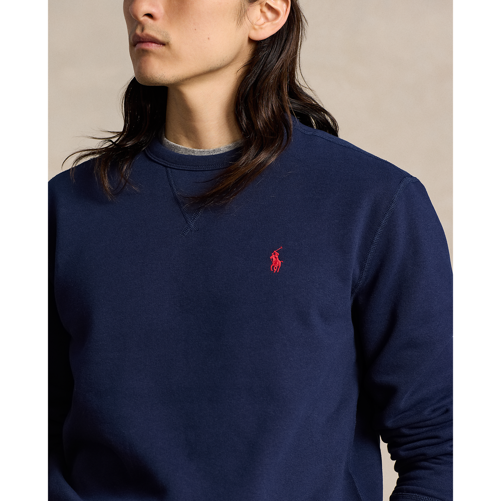The RL Fleece Sweatshirt in Navy | Ralph Lauren® HK
