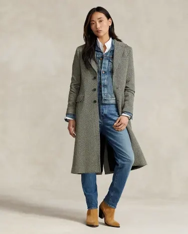 SMOOTH HERRINGBONE MAXI OVER COAT(現在完売品) SMOOTH HERRINGBONE MAXI OVER COAT メンズ