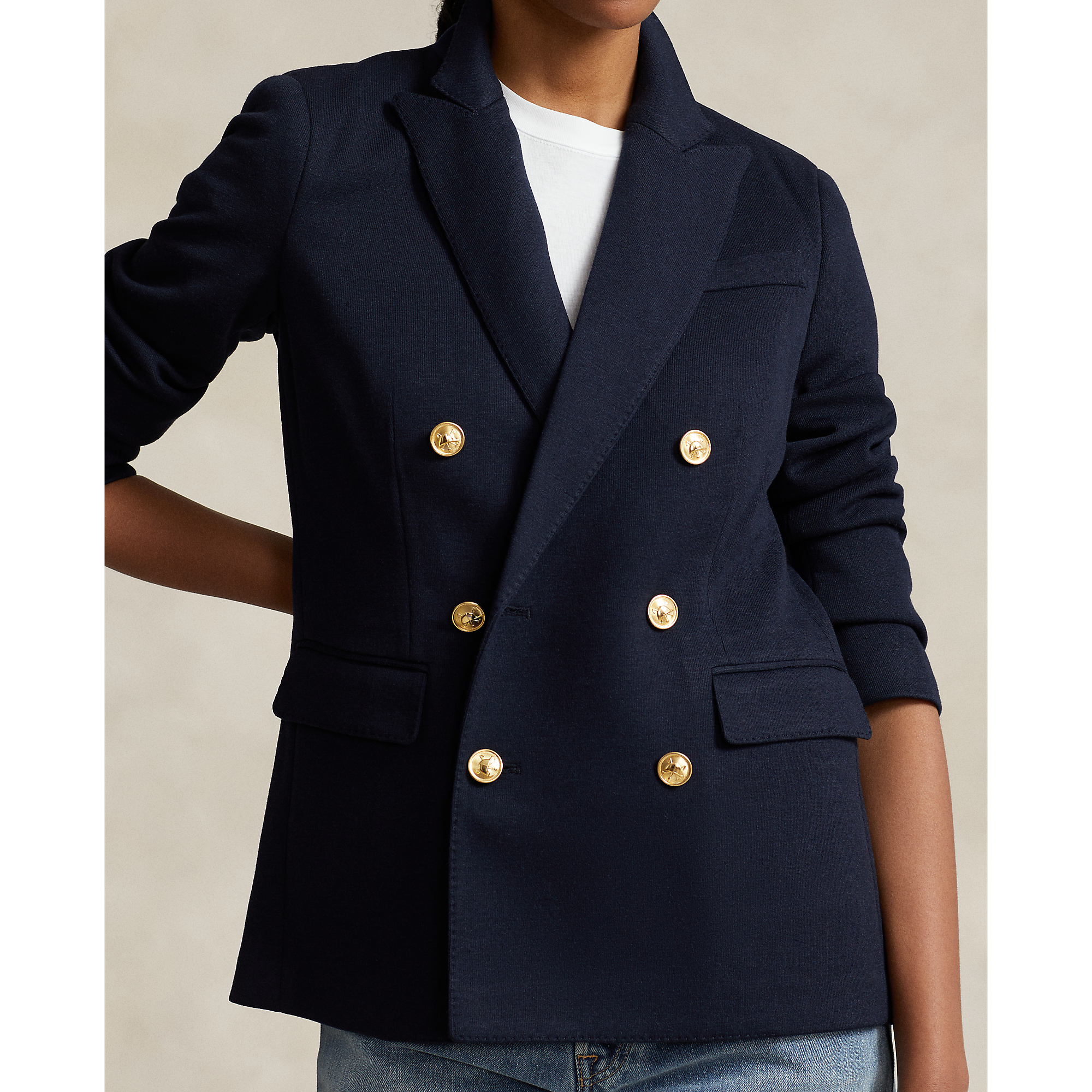 ボトムスその他 Lauren Ralph Lauren Double-Breasted Navy Blue Blazer Double-Breasted Knit Blazer in Navy | Ralph Lauren® HK