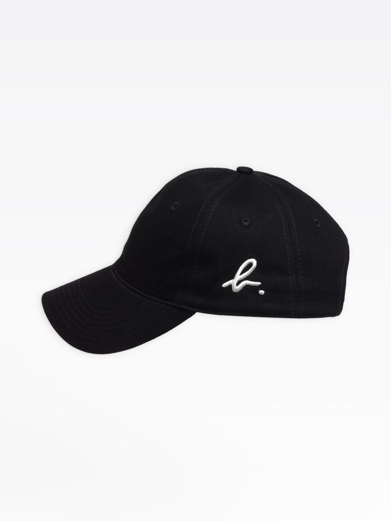 agnes b BLACK "b." EMBROIDERED CAP