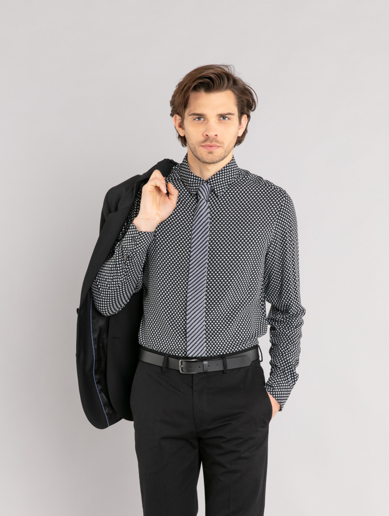 BLACK LEATHER TIE | agnès b. HK