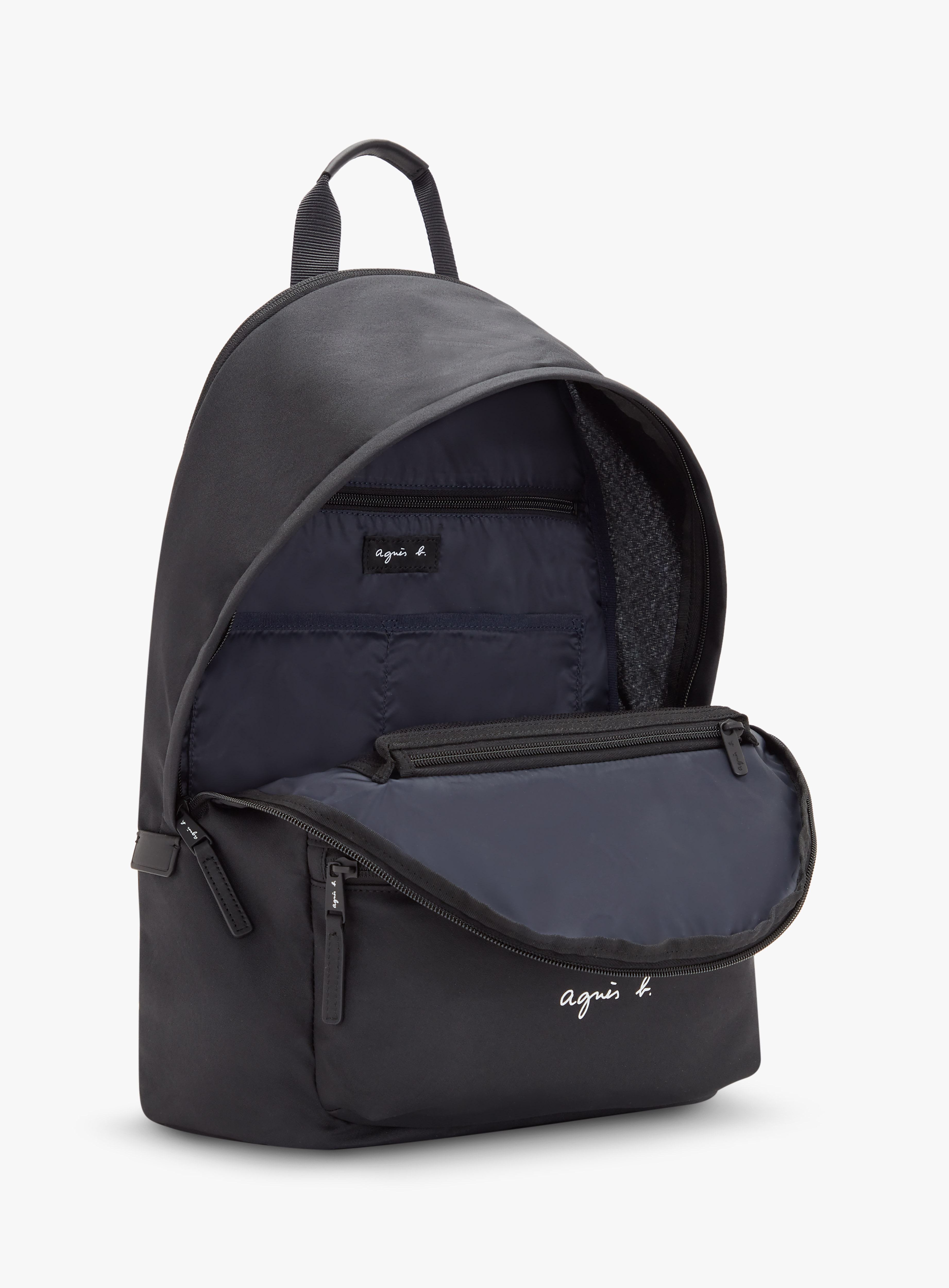 BLACK POLYESTER BACKPACK agn s b. HK