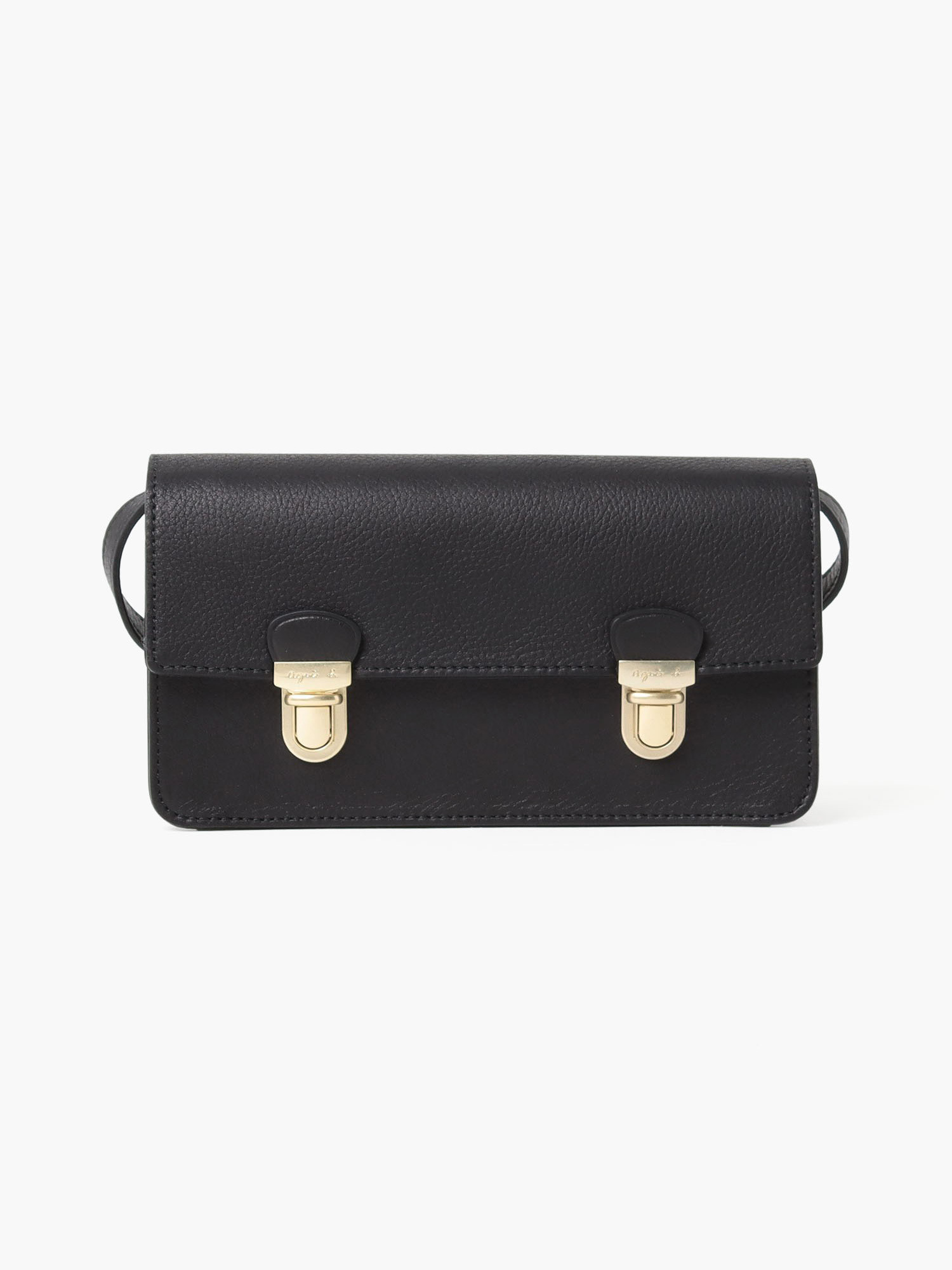 LEATHER SHOULDER BAG | agnès b. HK