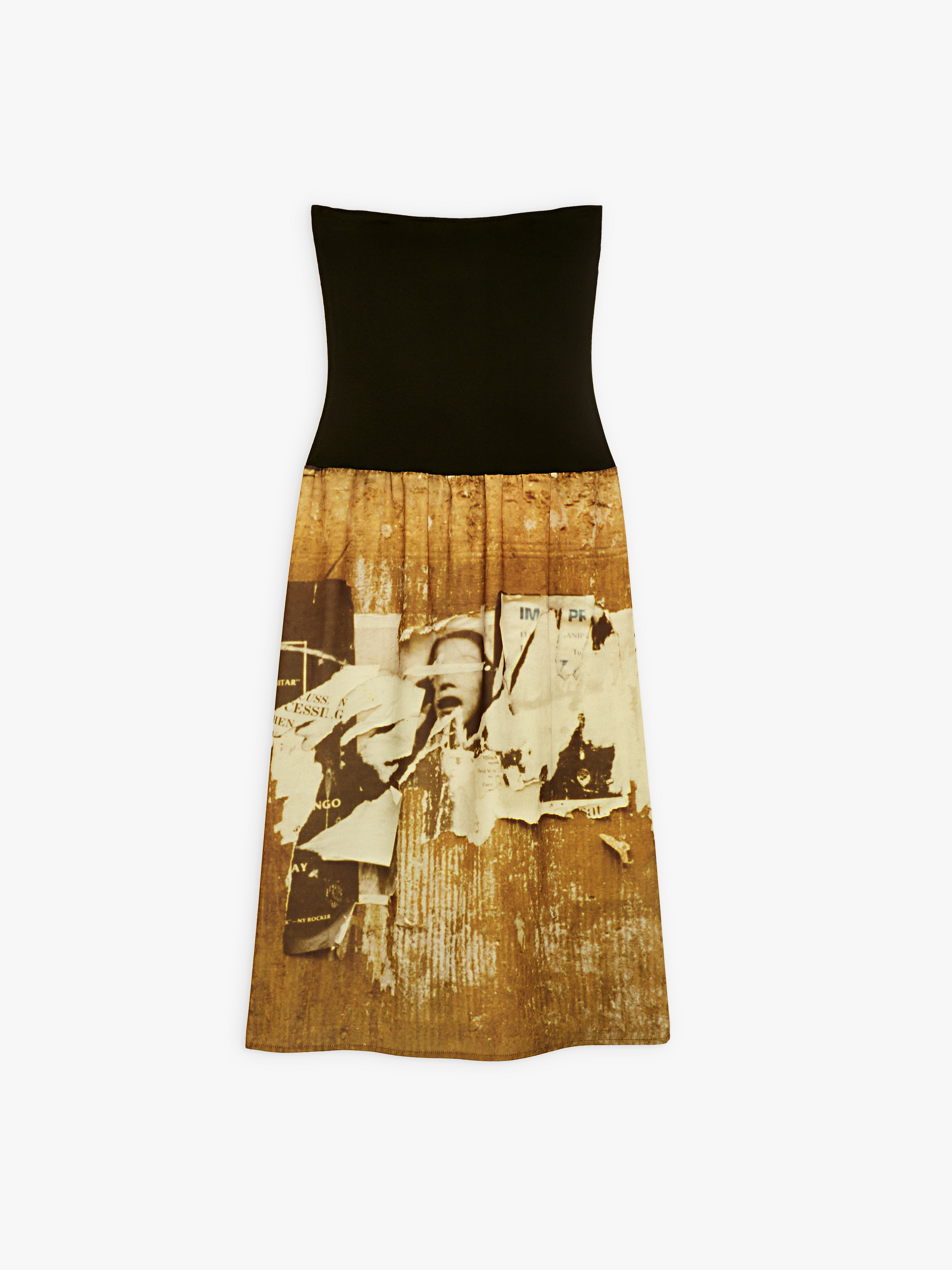 WOMEN'S AFFICHES DÉCHIRÉES PHOTO PRINT 2-WAY SKIRT DRESS | agnès b. HK