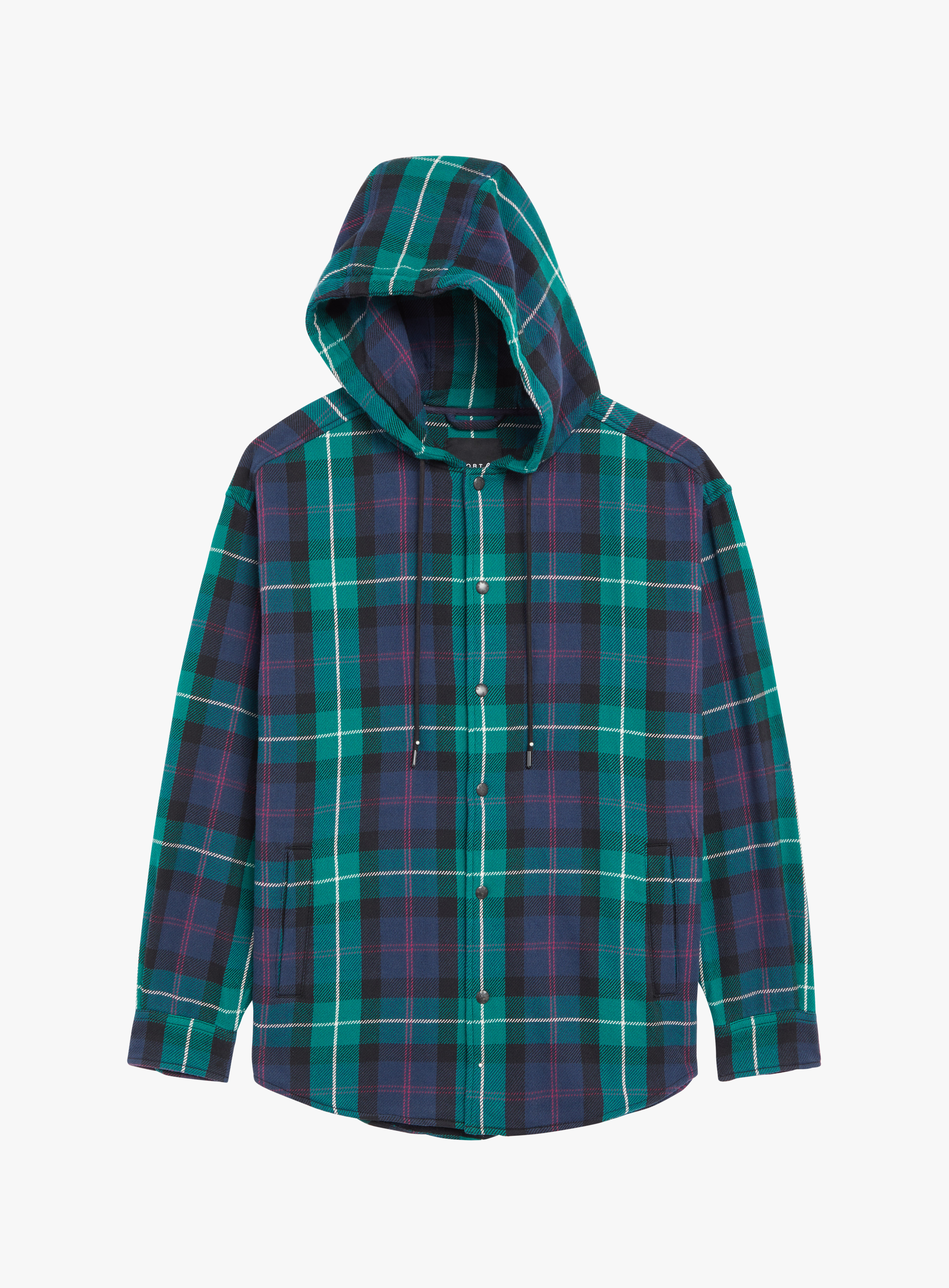 MEN S PLAID HOODED SHIRT JACKET SPORT b