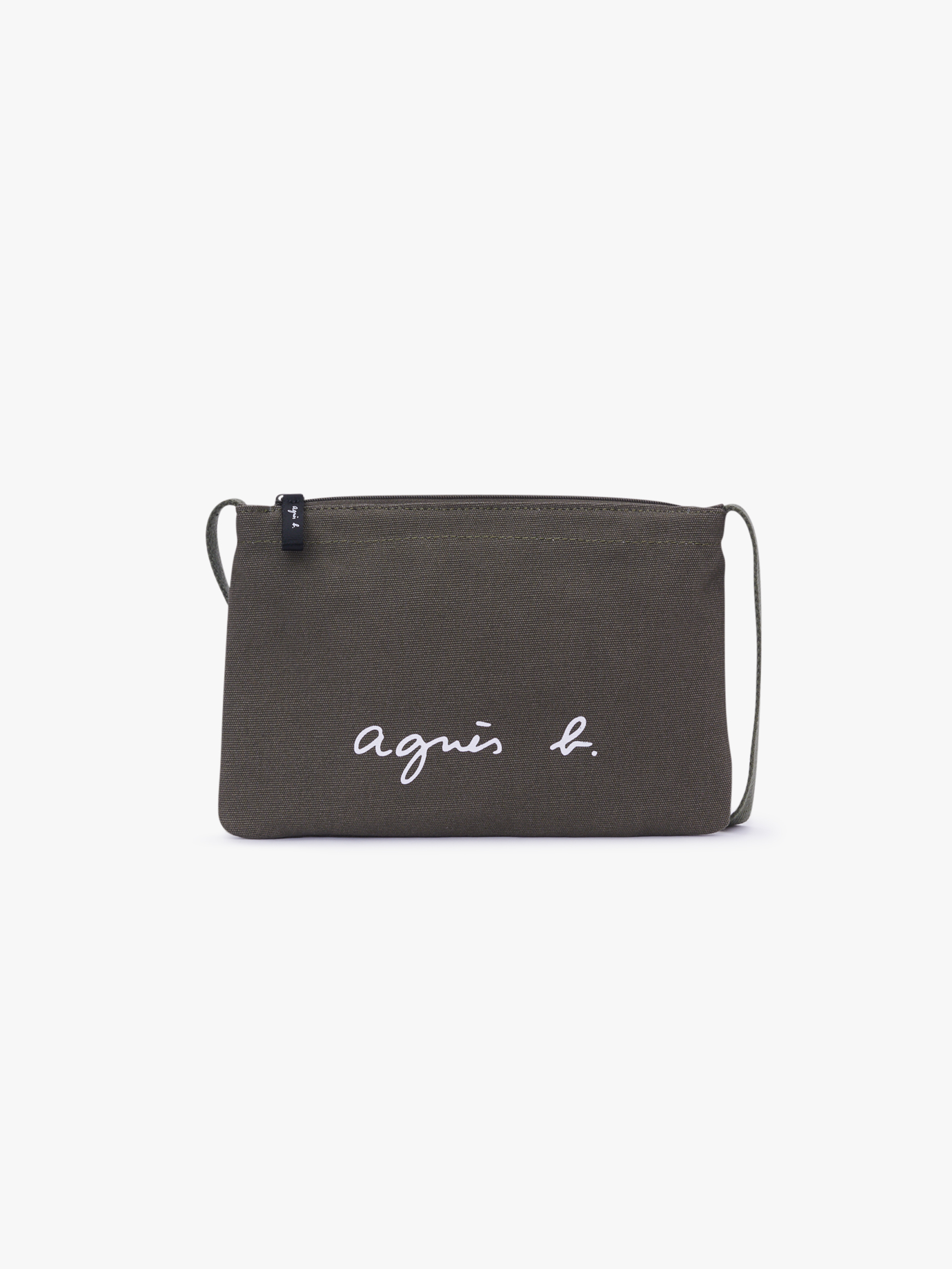 Buy agnès b. Debossed Logo Detail Leather Shoulder Bag in Black