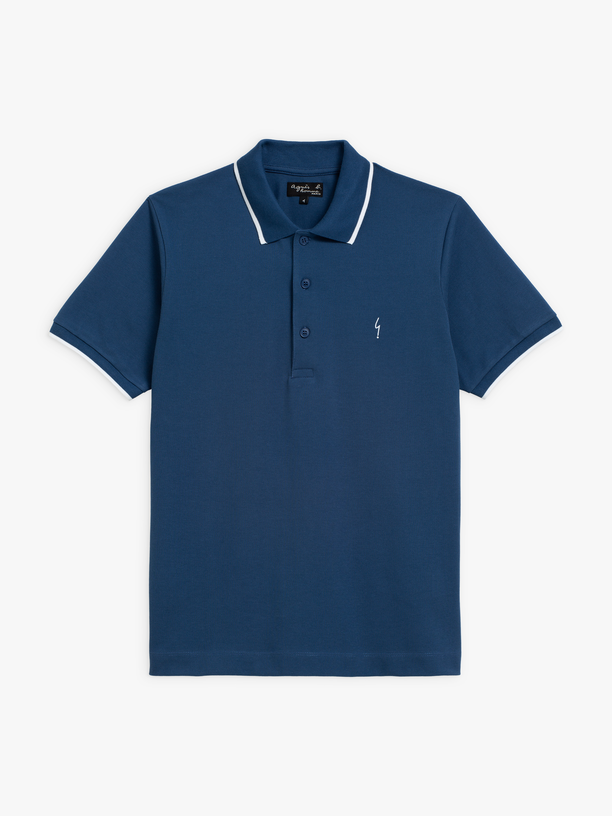 MEN'S BLACK PIQUÉ BRAZILIA POLO SHIRT | agnès b. HK