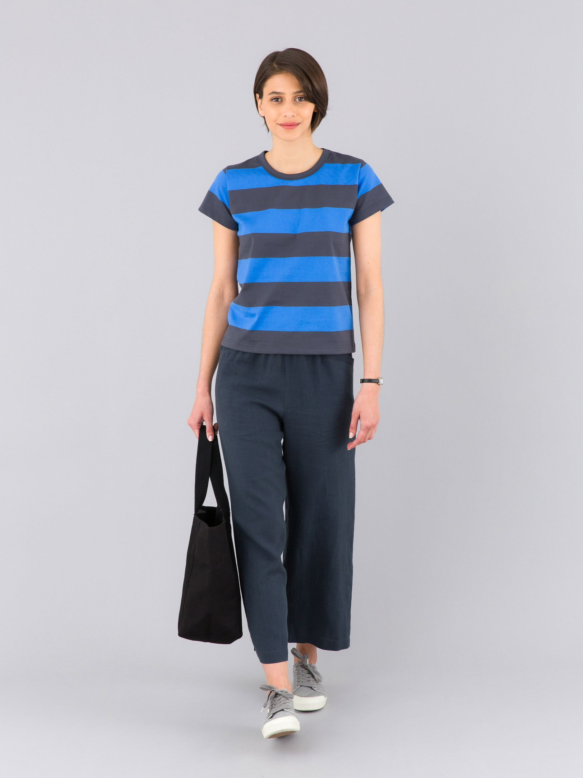 Agnes b striped t shirt best sale