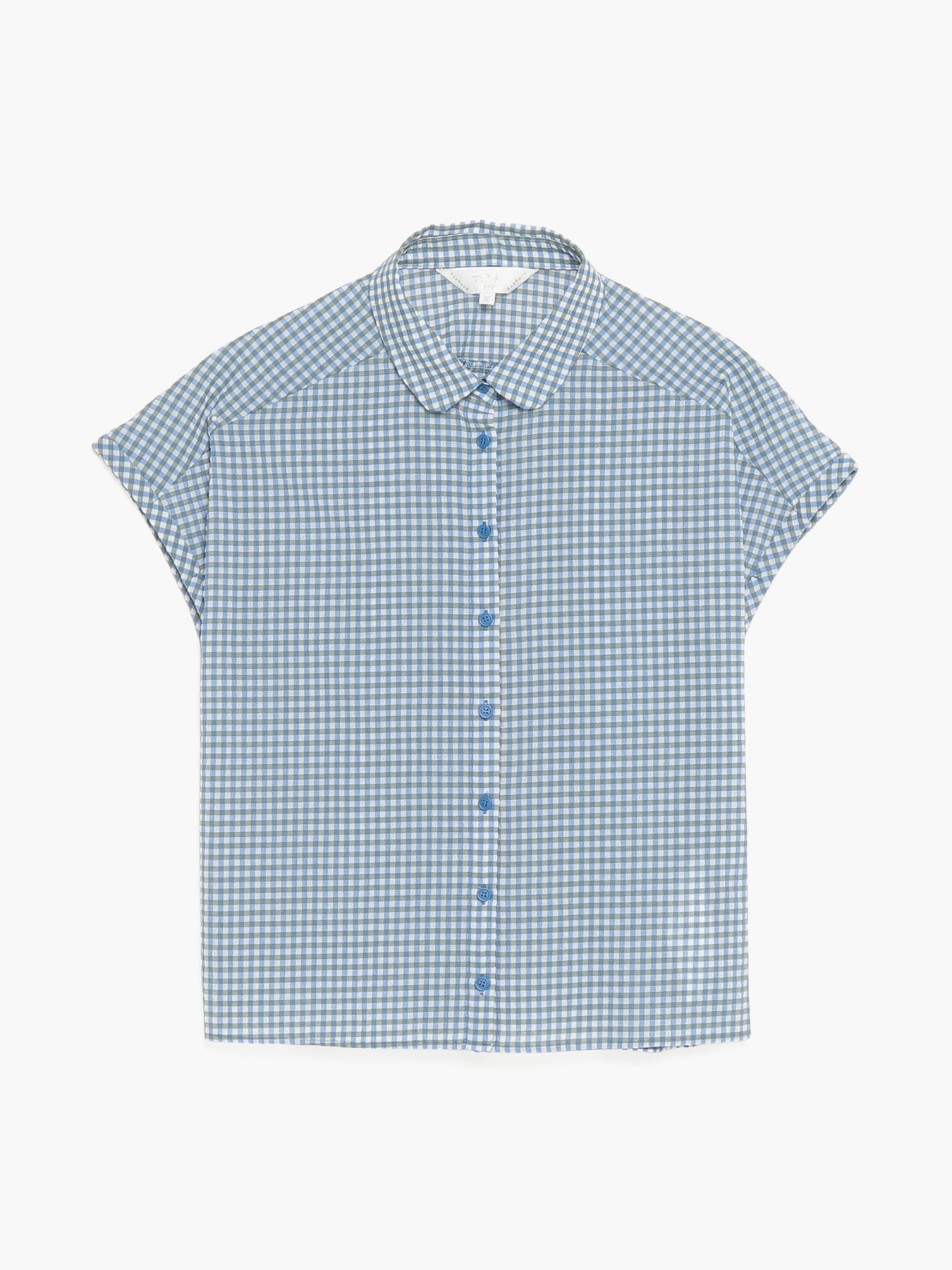 agnes b. - お値下げagnes b. gingham check blouse. To b. by agnes b.（トゥービーバイアニエスベー）の「WT85