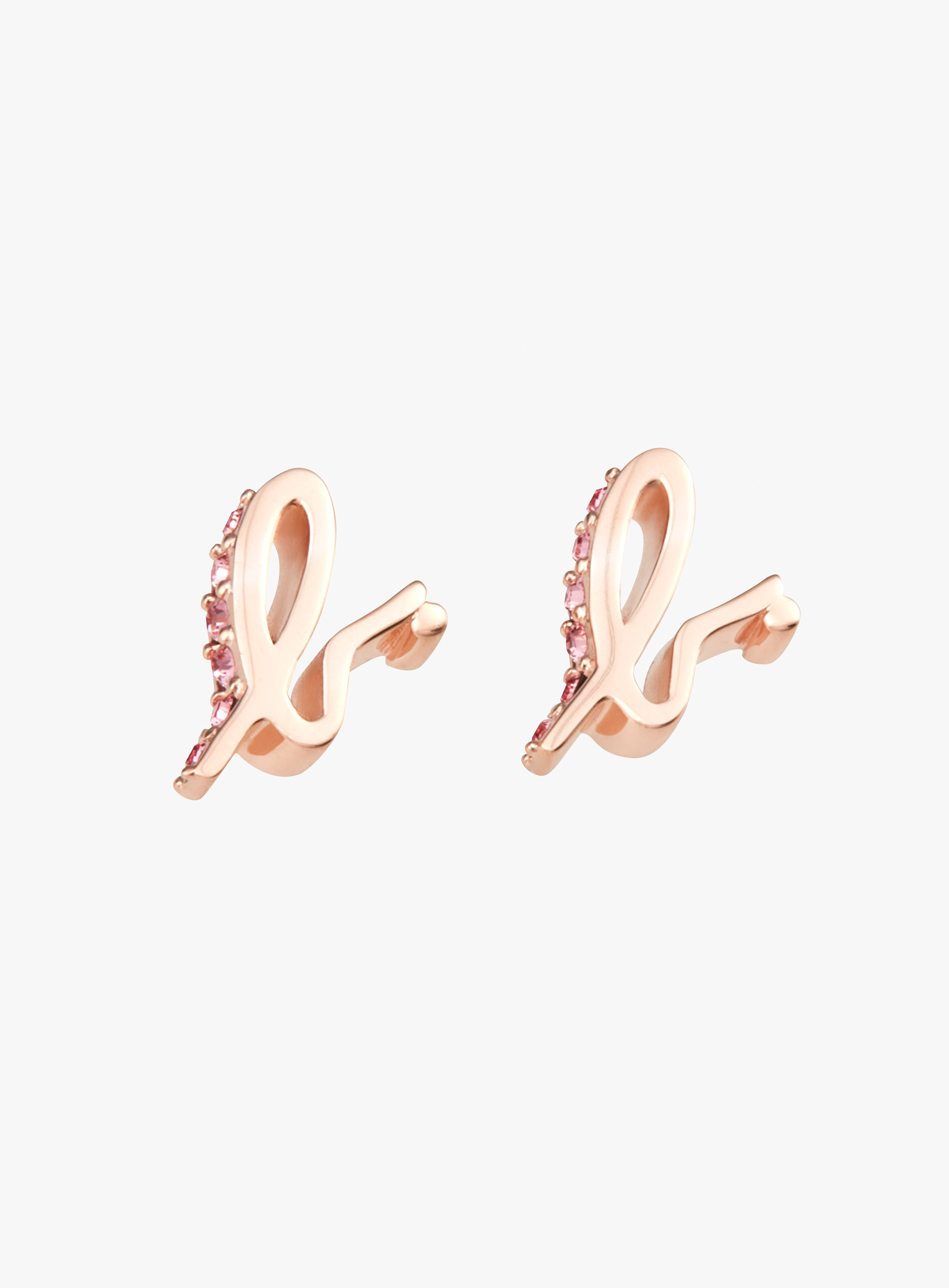 追跡有★agnes b. 純銀 b.ロゴ スワロフスキー ピアス WOMEN'S SILVER B. LOGO EARRINGS | agnès b. HK