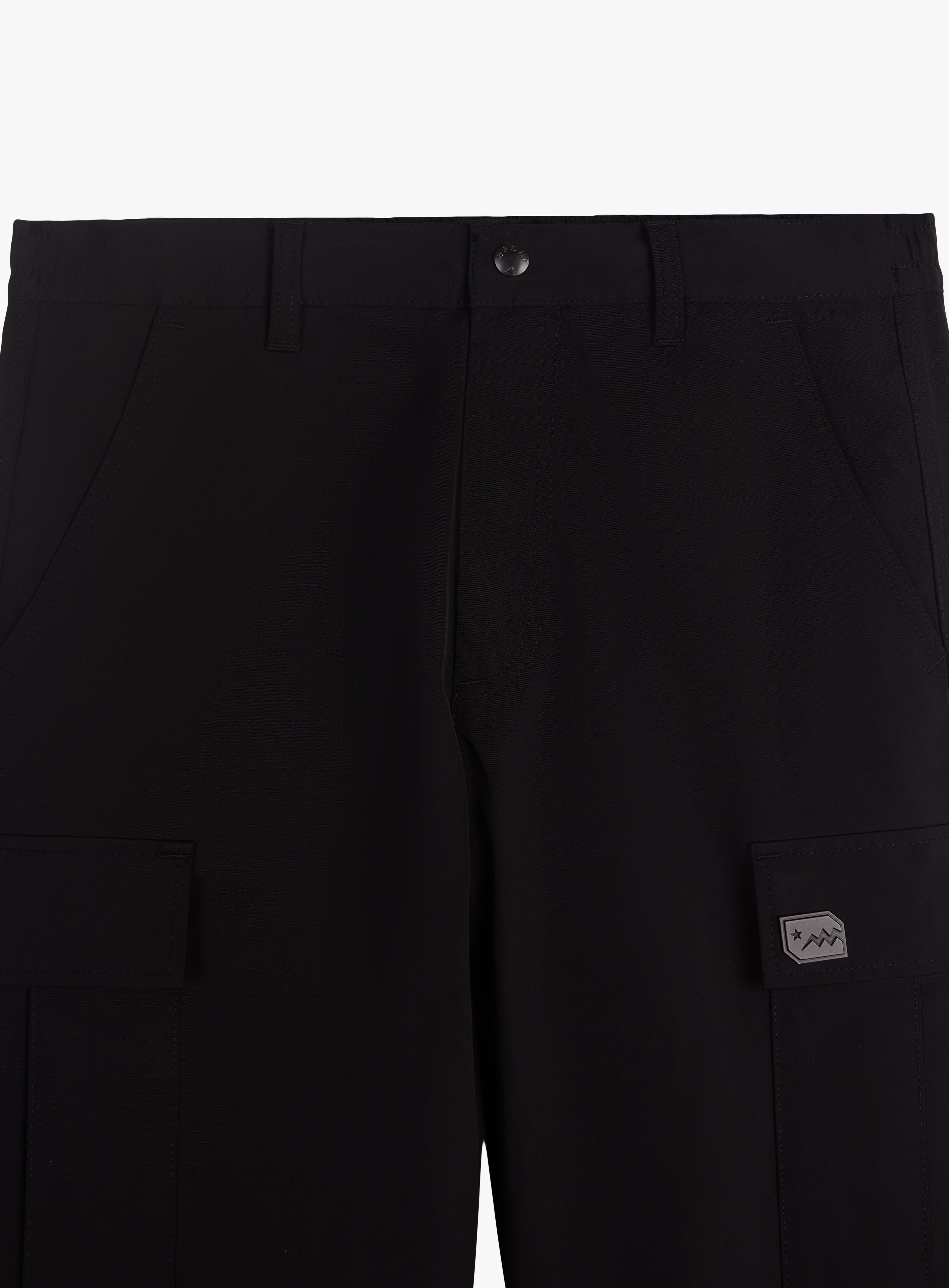 black satin cargo pants