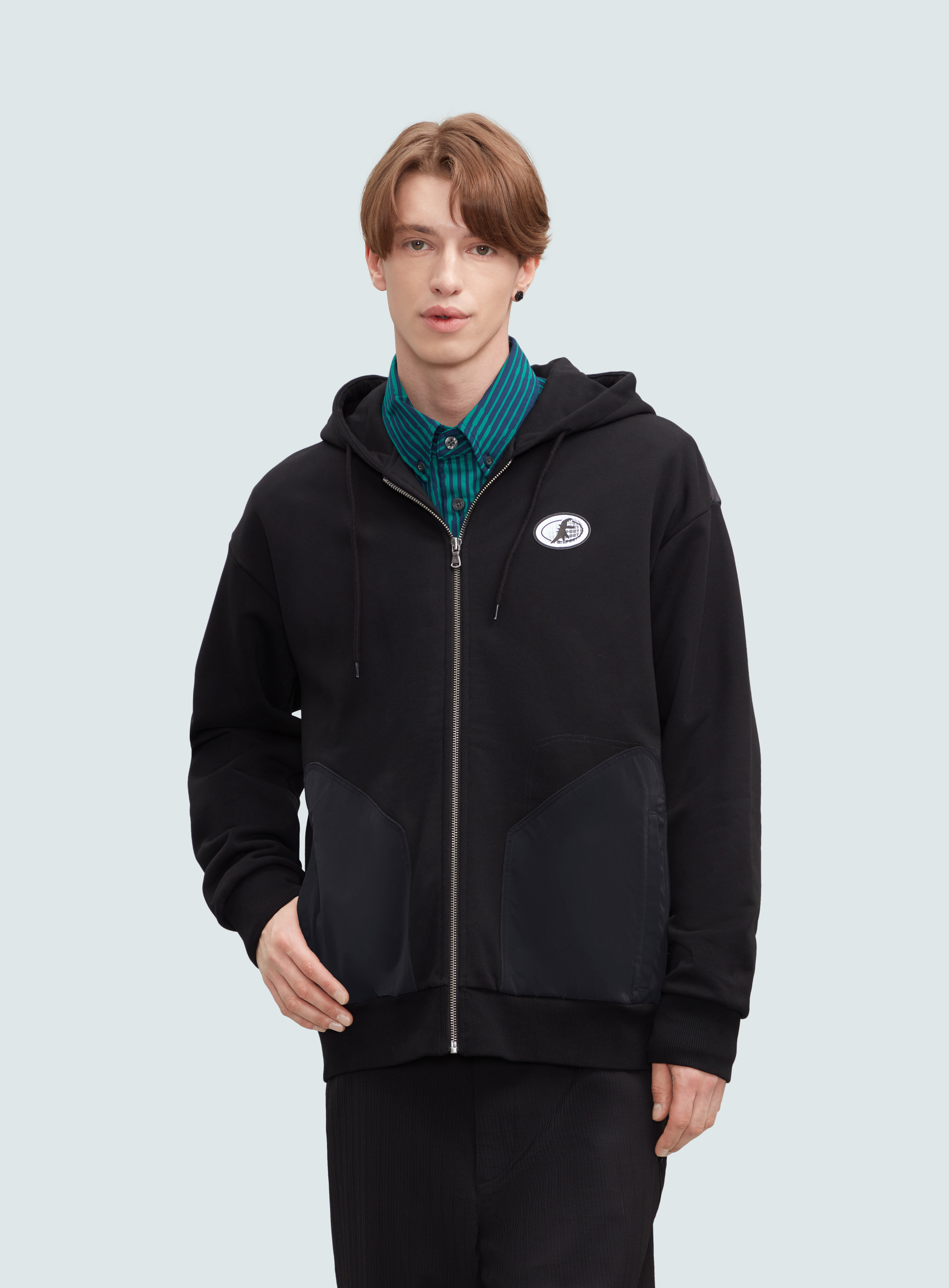 MEN'S SPORT b. MIXED FABRIC ZIP UP HOODIE | SPORT b.
