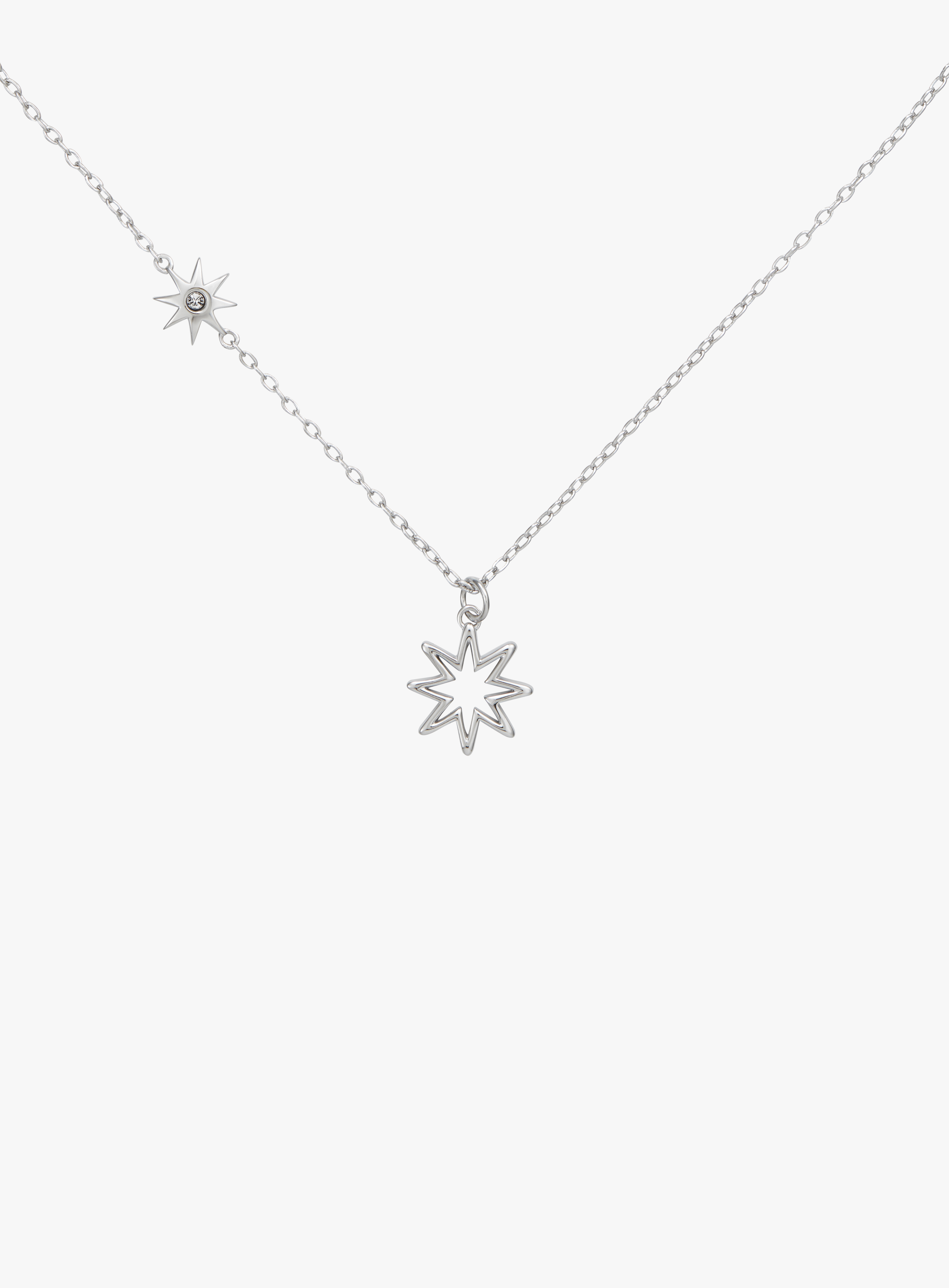 WOMEN'S SILVER B. LOGO STAR SHAPE NECKLACE