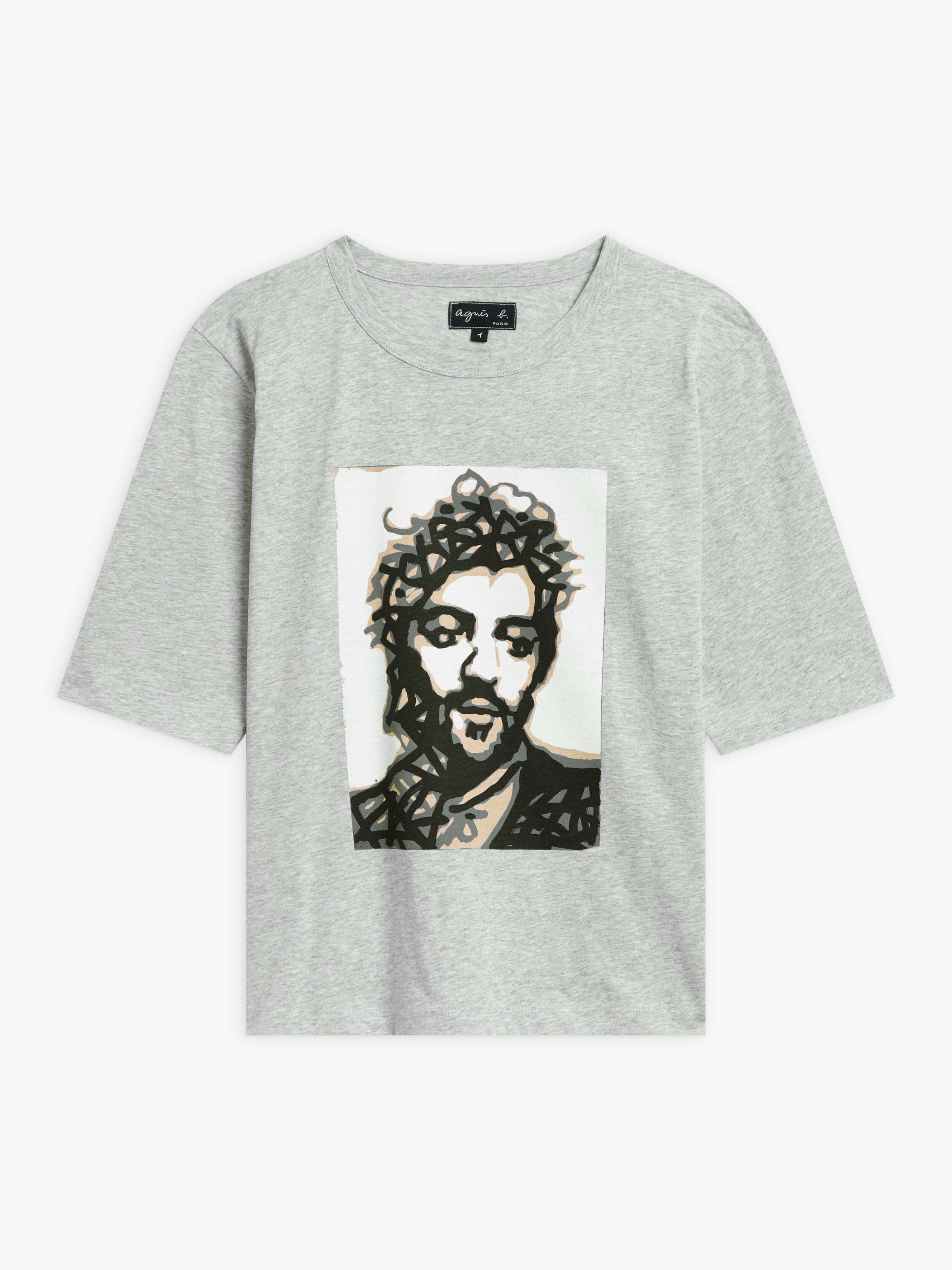 良品　agnes b. × Rafael Gray グラフィックロングTシャツ WOMEN'S T-SHIRT WTIH ARTIST RAFAEL GRAY | agnès b. HK