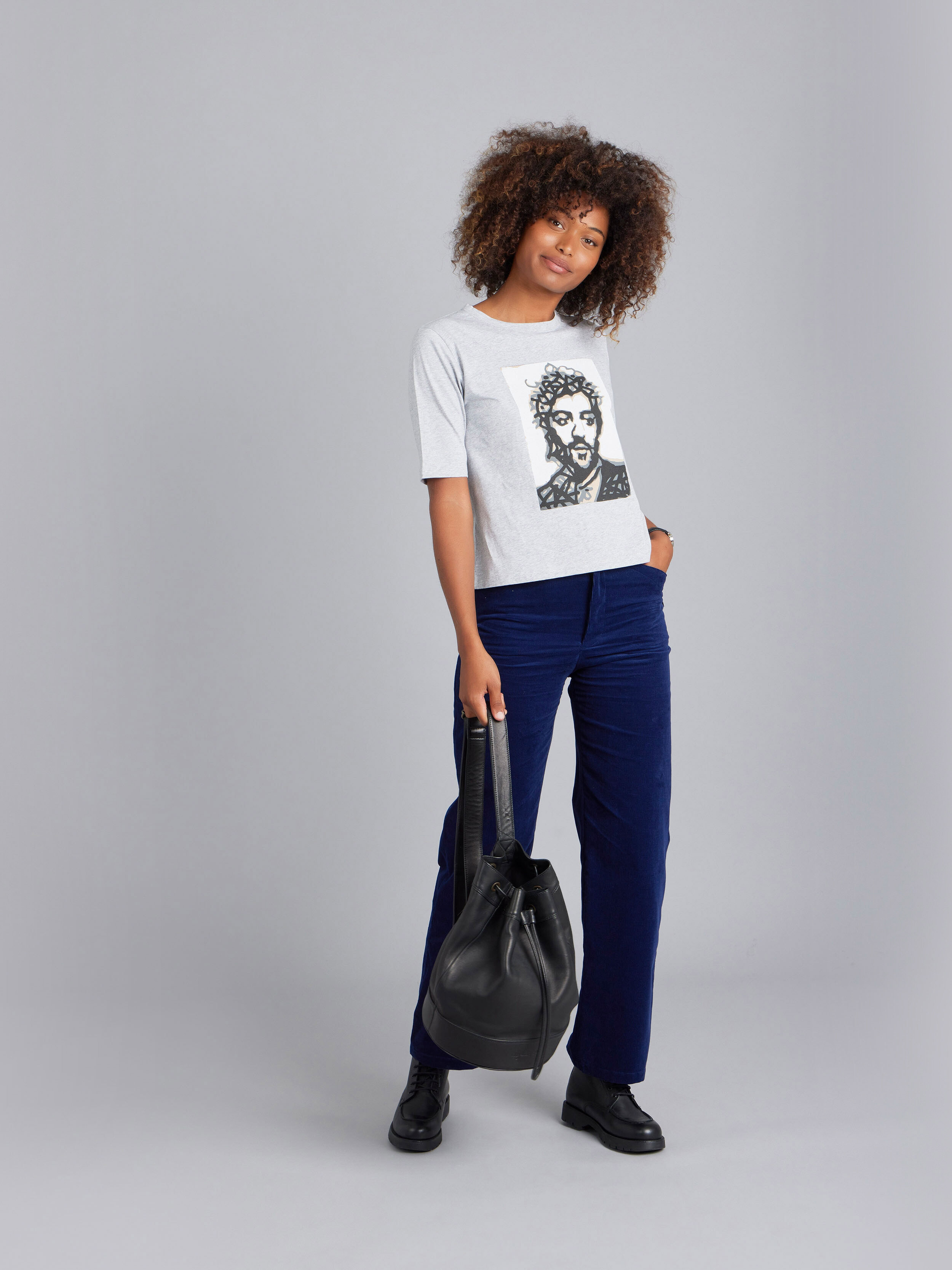 良品　agnes b. × Rafael Gray グラフィックロングTシャツ WOMEN'S T-SHIRT WTIH ARTIST RAFAEL GRAY | agnès b. HK