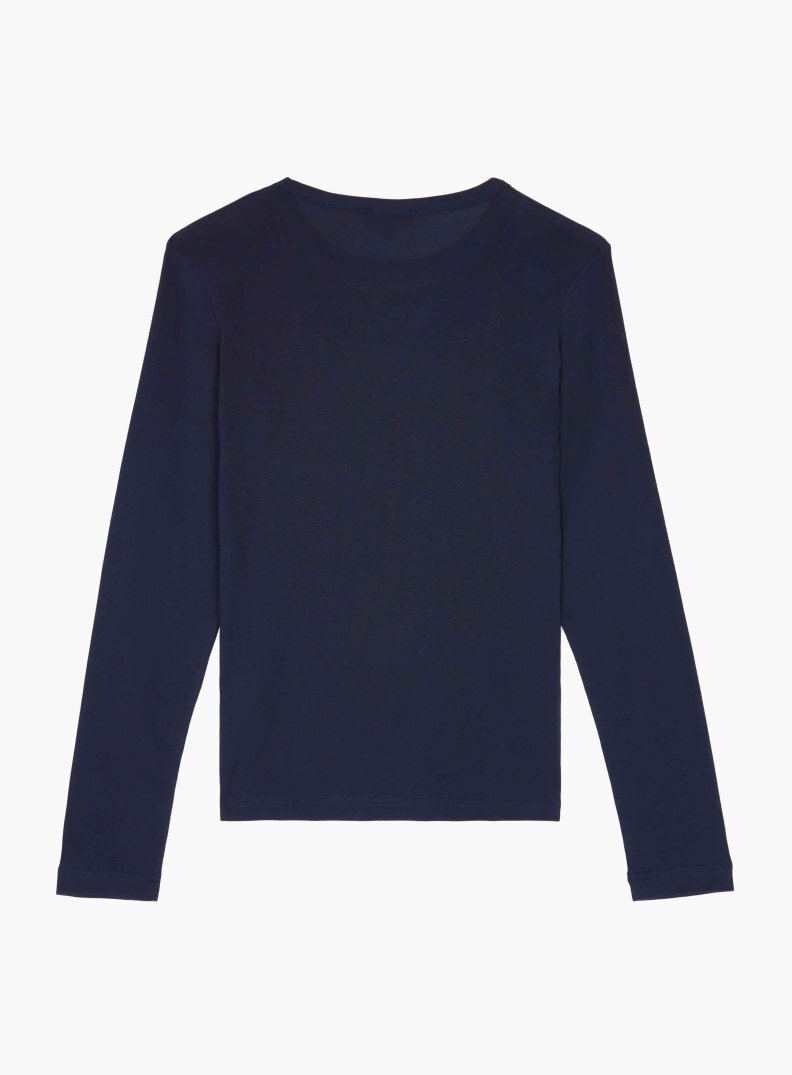 agnes b WOMEM'S LONG SLEEVED LOGO T-SHIRT