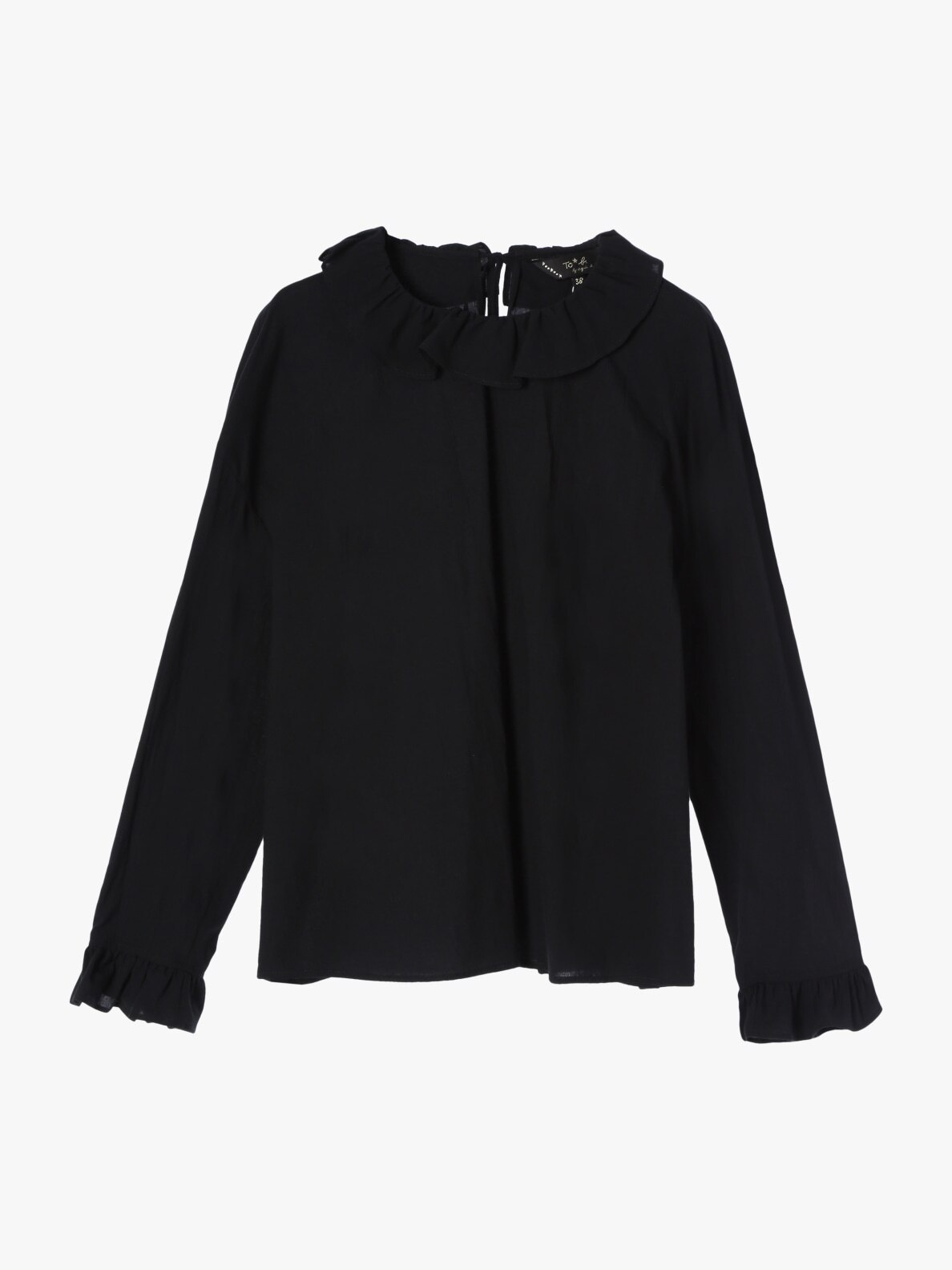 To b. WOMEN'S CLOWN-LIKE RUFFLE NECKLINE BLOUSE | agnès b. HK