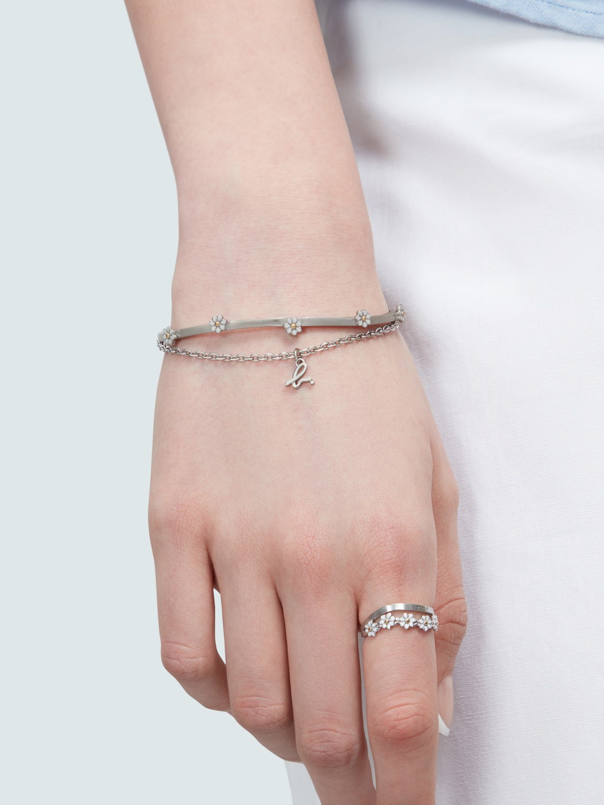 agnes b.◆レディース ロゴ \"Daisy Land\" リング◆送料込 WOMEN'S agnès b. LOGO 