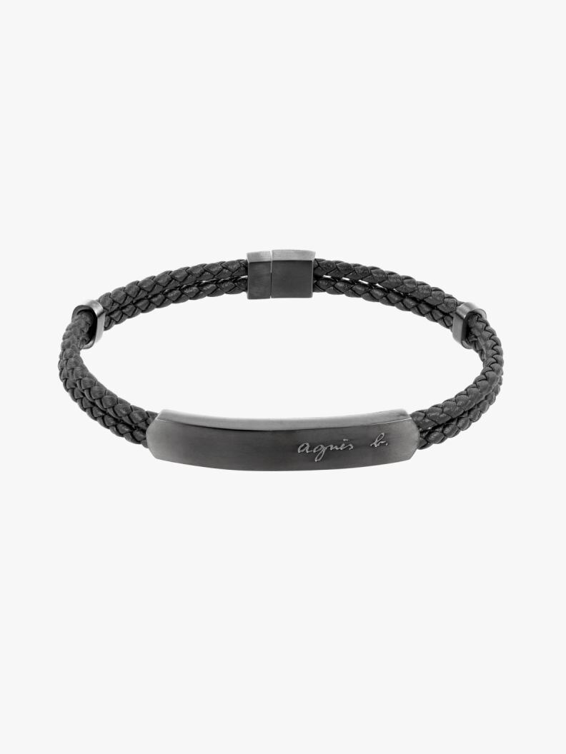 agnes b MEN'S agnès b. COUPLE LEATHER BRACELET