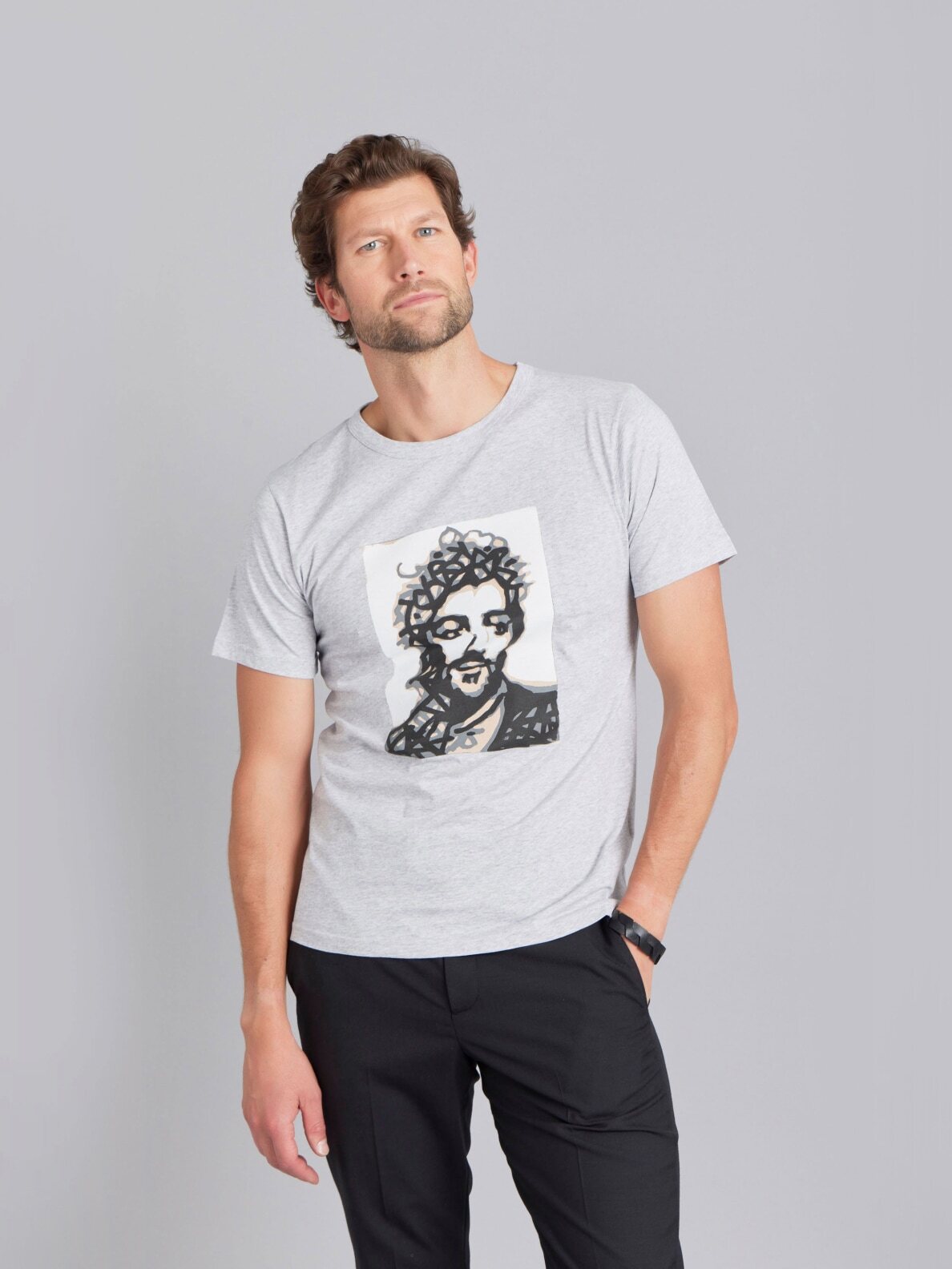 MEN'S JERSEY T-SHIRT WITH ARTIST RAFAEL GRAY | agnès b. HK