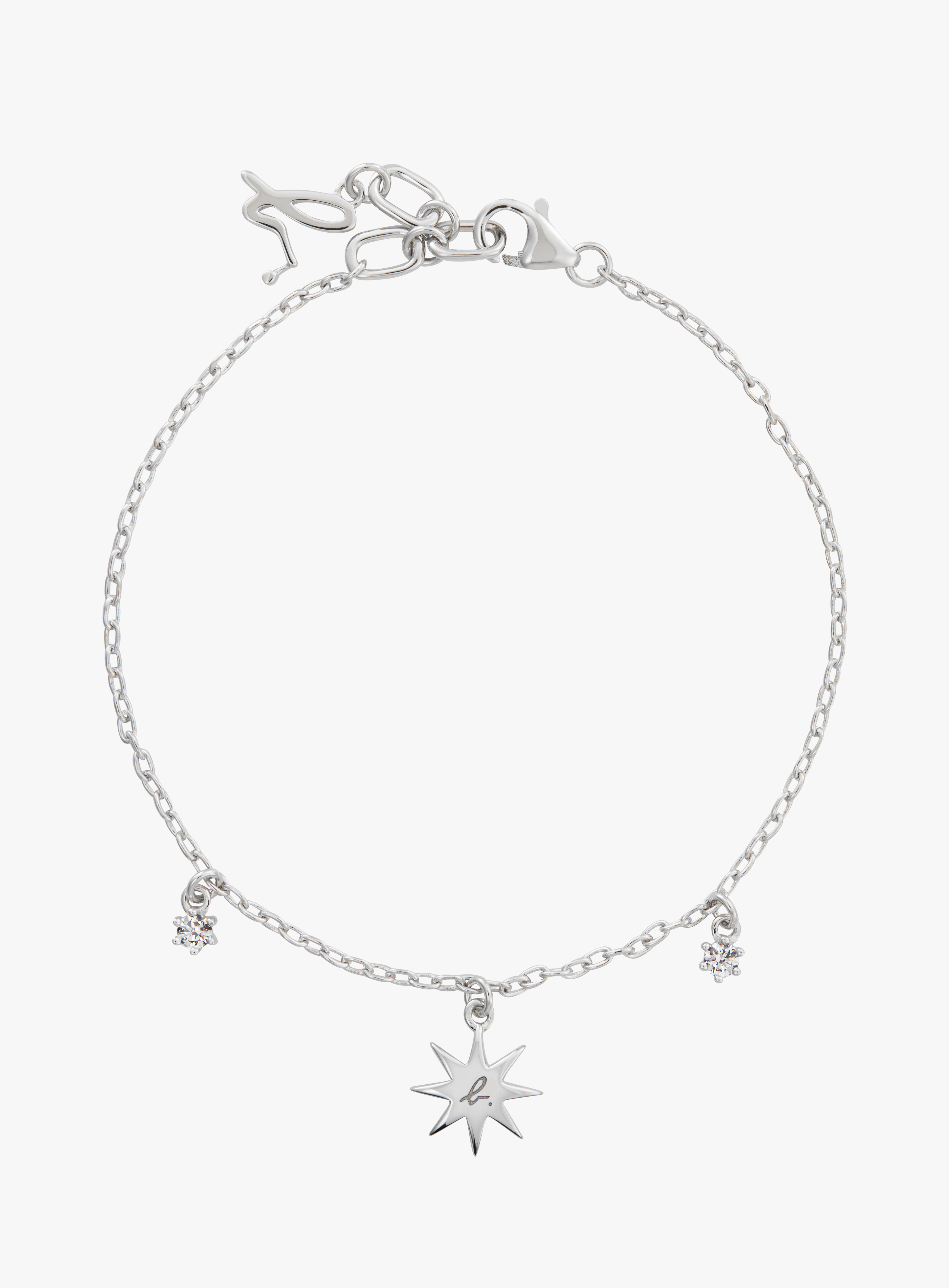 Women's sterling silver b. Logo star bracelet | agnès b. TW